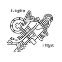 A minimalist tattoo of a motorcycle key with a quote: 'Ignite the Ride' tattoo design idea