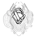 A minimalist tattoo of a motorcycle key with a quote: 'Ignite the Ride' tattoo design idea