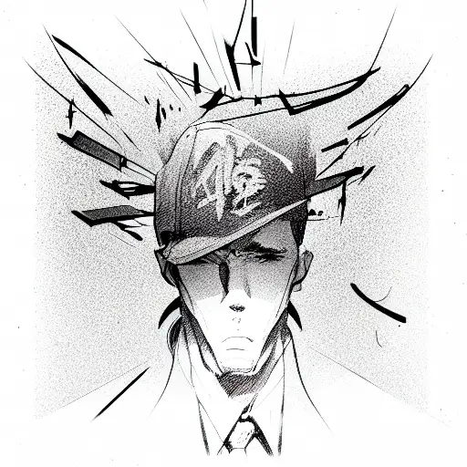 57 sign in gangsta style tattoo design idea