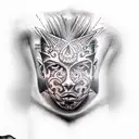 number "57" in gangsta style tattoo design idea