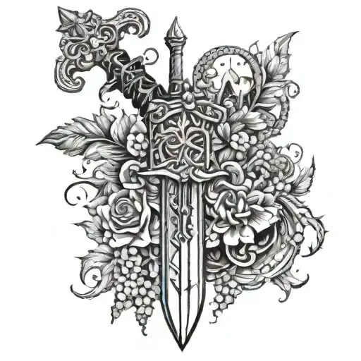 dark souls dagger going tattoo design idea