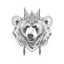 bear claw tattoo design idea