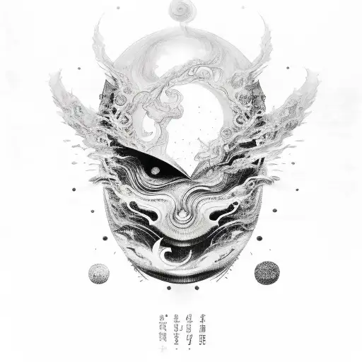 lost soul in universe tattoo design idea