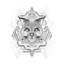 Create a dotwork tattoo featuring a tribal-inspired geometric pattern that resembles the texture of a woven basket. tattoo design idea