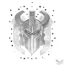 thor with mjolnir tattoo design idea
