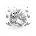 planet tattoo design idea