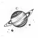 planet tattoo design idea