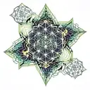 psychedelic flower of life   tattoo design idea