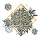 psychedelic flower of life   tattoo design idea