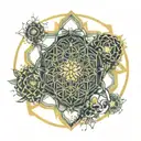psychedelic flower of life   tattoo design idea