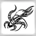 scorpio fighting Aries  tattoo design idea