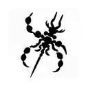 scorpio fighting Aries  tattoo design idea
