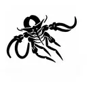 scorpio fighting Aries  tattoo design idea