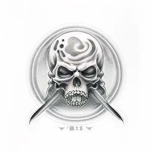 Grim Reaper law one piece tattoo design idea