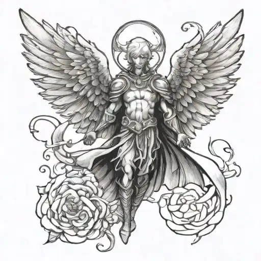 archangel described by enoch tattoo design idea