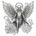 archangel described by enoch tattoo design idea