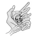 creation of adam with a skeleton hand tattoo design idea