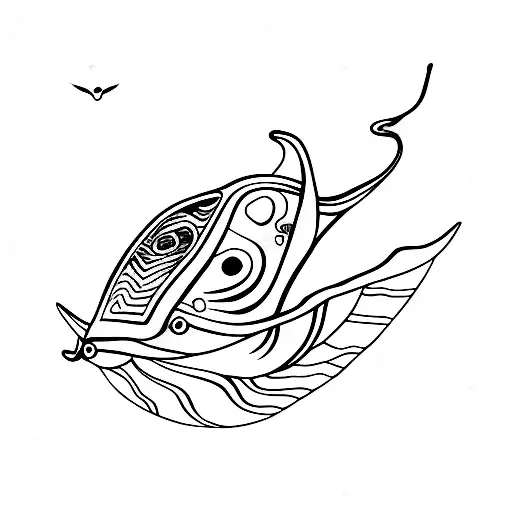 manta ray tattoo design idea