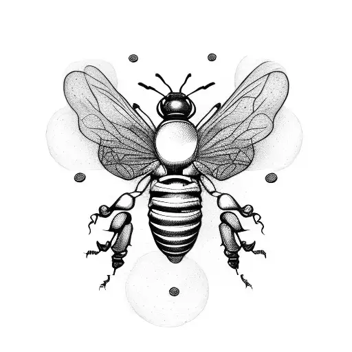 skeleton ripping itself from honey bee shedding honey slime terrifying  tattoo design idea