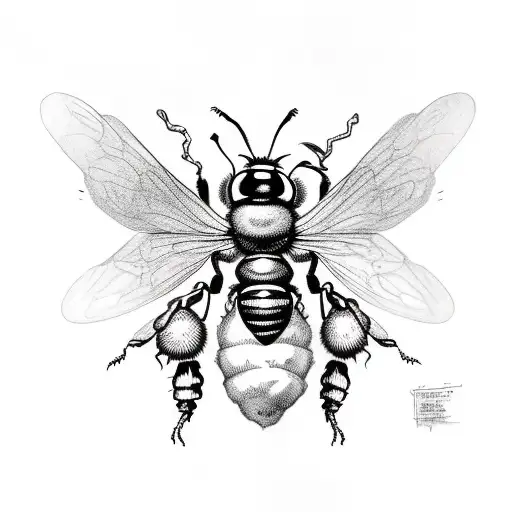 skeleton molting out of a honey bee shedding honey slime terrifying  tattoo design idea