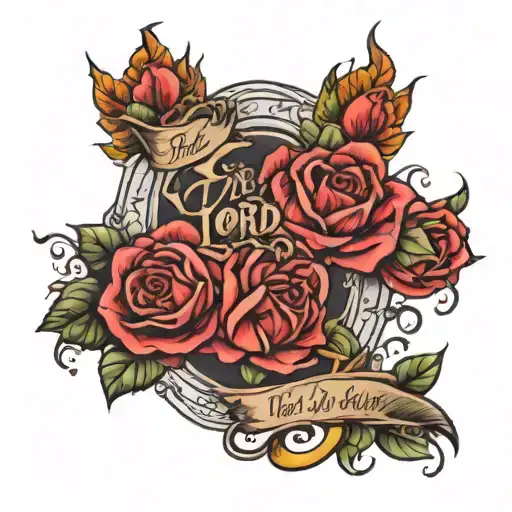 The lord is with me , i shall not be afraid , what can mere mortals do to me  tattoo design idea