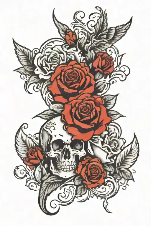 a story between love and loss and overcoming   tattoo design idea