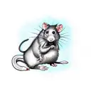 badass rat tattoo design idea