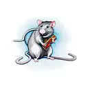 badass rat tattoo design idea