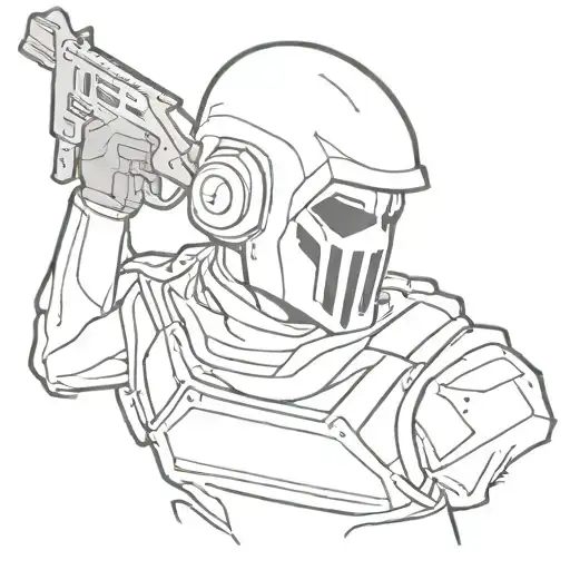 Ghost in call of duty tattoo design idea
