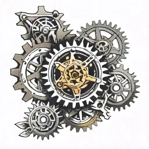 cog wheel tattoo design idea