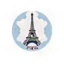 Eiffel tower with text : "Dao bi sve pariške kapije za onu staru ispred tvoje avlije" tattoo design idea