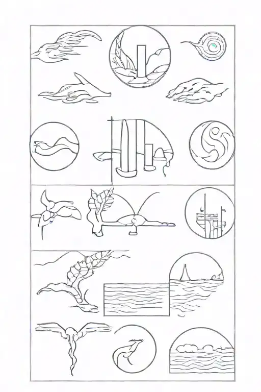 7 days of creation represented in images in order, based on bible verse  tattoo design idea