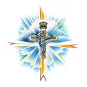 Everything happens for a reason and Jesus's cross tattoo design idea