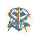 Everything happens for a reason and Jesus's cross tattoo design idea