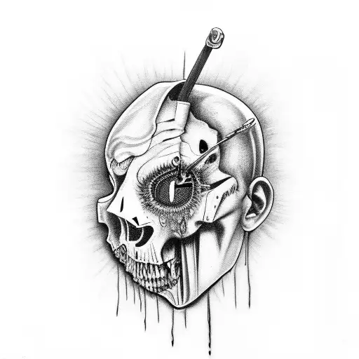 Juice WRLD Michael Myers tattoo design idea
