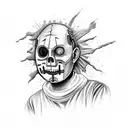 Juice WRLD Michael Myers tattoo design idea