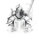knight tattoo design idea