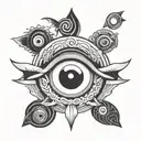 Sharingan eye tattoo design idea