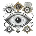 Sharingan eye tattoo design idea