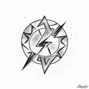 Lightning Bolt tattoo design idea