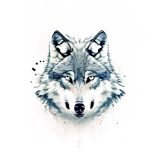 wolf print un the dirt tattoo design idea