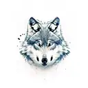 wolf print un the dirt tattoo design idea