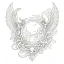 heaven vs hell tattoo design idea