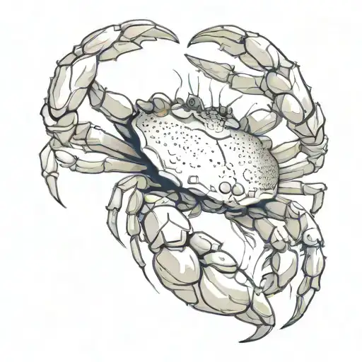 Cancer crab tattoo design idea