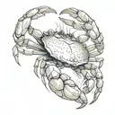 Cancer crab tattoo design idea