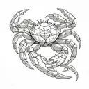 Cancer crab tattoo design idea
