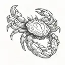Cancer crab tattoo design idea