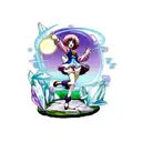 crystal moon tattoo design idea