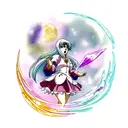 crystal moon tattoo design idea