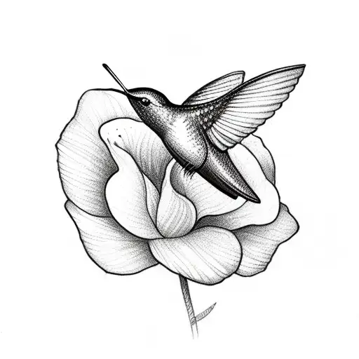 a humming bird and a flower with the words O dia amanheceu tão lindo eu durmo e acordo sorrindo tattoo design idea